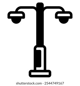 Street Lamp Public Facility icon illustration