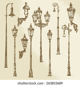 Street lamp set