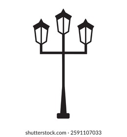 Street lamp vector art illustration.