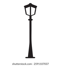 Street lamp vector art illustration.