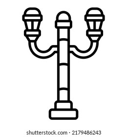 Icono vectorial de la lámpara de calle. Se puede usar para imprimir, móviles y aplicaciones web.