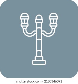 Icono vectorial de la lámpara de calle. Se puede usar para imprimir, móviles y aplicaciones web.