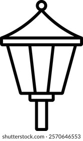 Street Lamp vector icon. Can be used for printing, mobile and web applications.