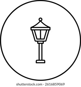 Street Lamp vector icon. Can be used for printing, mobile and web applications.