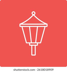Street Lamp vector icon. Can be used for printing, mobile and web applications.