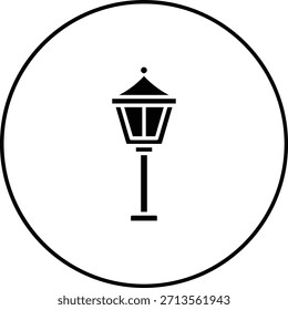 Icono de Vector de la lámpara de calle. Se puede utilizar para aplicaciones de impresión, móviles y de Web.
