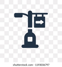 Street lamp vector icon isolated on transparent background, Street lamp transparency concept can be used web and mobile