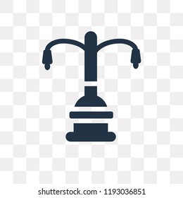 Street lamp vector icon isolated on transparent background, Street lamp transparency concept can be used web and mobile