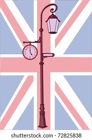 Street lamp. Vector illustration.