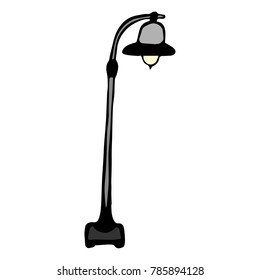 Street Lamp vector illustration. Doodle style. Design, print, decor, textile, paper