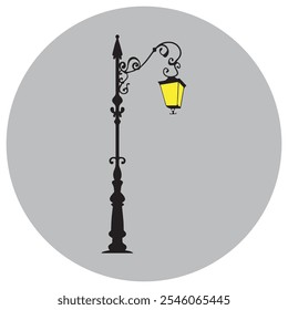 street lamp vector, street lamp silhouette