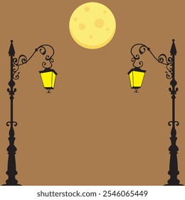 street lamp vector, street lamp silhouette