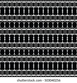 Street lamps seamless pattern. Vector abstract background.