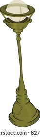 Street lantern lamp. Cartoon