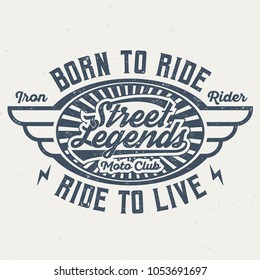 Street Legends - Vintage Tee Design For Print