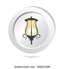 Street light button, icon vector illustration