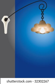 Street light in dark night