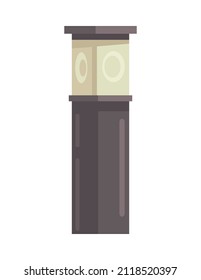 Street light flat icon on white background vector illustration