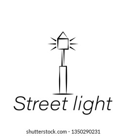 street light hand draw icon. Element of farming illustration icons. Signs and symbols can be used for web, logo, mobile app, UI, UX