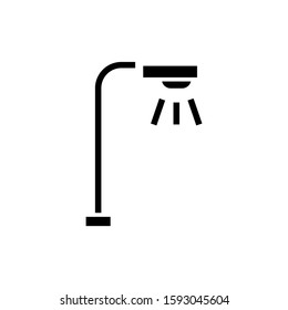 Street light icon icon in black flat design on white background