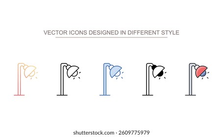 Street Light icon design with white background stock illustration
