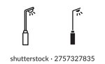 Street light icon - editable stroke vector illustration eps10.