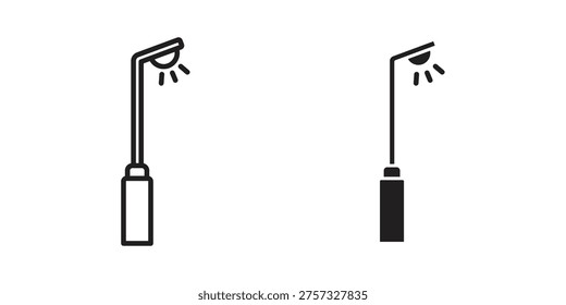 Street light icon - editable stroke vector illustration eps10.