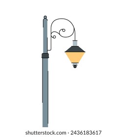 Street Light Icon, Flat Design