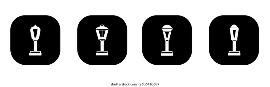 Street light icon in flat. A street light icon design. Stock vector.