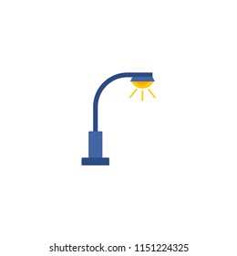 Street Light Icon Flat Element. Vector Illustration Of Street Light Icon Flat Isolated On Clean Background For Your Web Mobile App Logo Design.