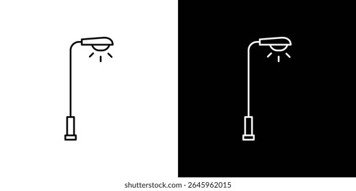 Ícone de luz de rua Vetor de logotipo de estilo plano. perfeito para designs de interface de usuário