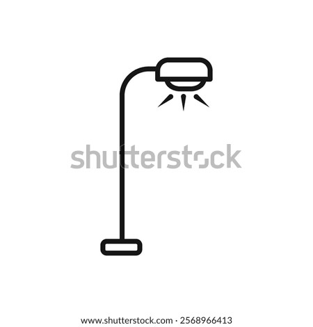 Street light icon Isolated flat vector in outline