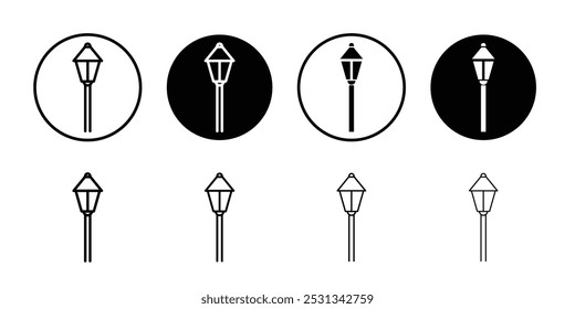 Ícone de luz de rua logotipo linear isolado