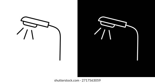 Icono de luz de calle icono de Vector lineal. Líneas de trazo editables.