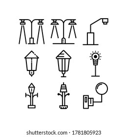 street light icon or logo isolated sign symbol vector illustration - Collection of high quality black style vector icons
