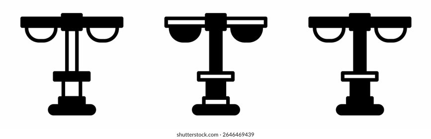 Street light icon on white background. Vector logo street light illustration.