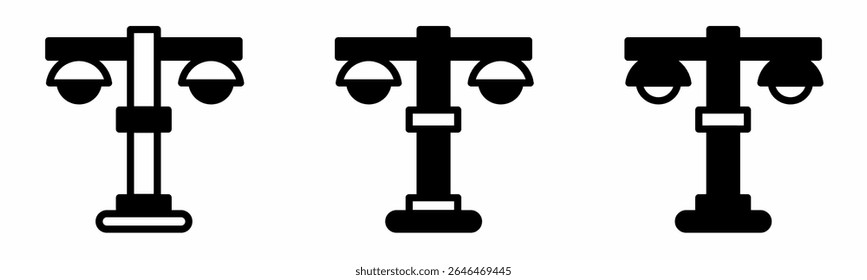 Street light icon on white background. Vector logo street light illustration.