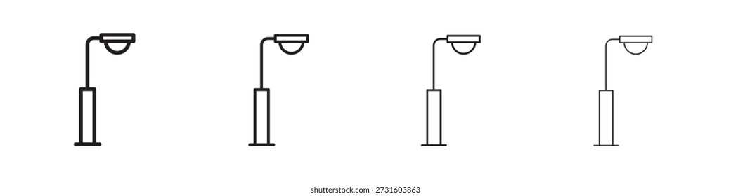 Conjunto de iconos de luz de calle. Ilustración vectorial editable eps 10.