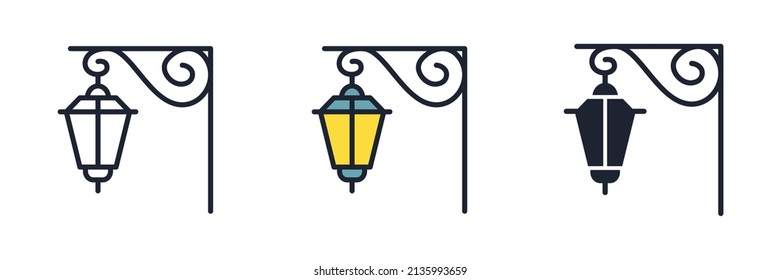 Street Light Icon Symbol Template For Graphic And Web Design Collection Logo Vector Illustration