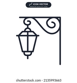 street light icon symbol template for graphic and web design collection logo vector illustration
