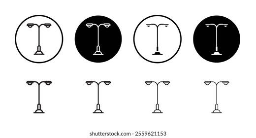 Street light icon Thin line flat illustration