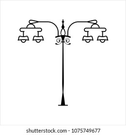 Street Light Icon Vector Art Illustration