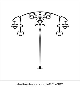 Icono de luz de calle Ilustración de arte vectorial