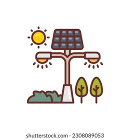 Street Light icon in vector. Illustration