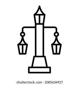 Street Light icon vector image. Can also be used for web apps, mobile apps and print media.