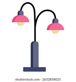 Icono de la luz de la calle, diseño del logotipo del Vector. Poste de lámpara clásico, diseño de linterna retro aislado sobre fondo blanco. Ilustración vectorial. eps 10