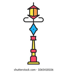 Street light icon vector. Street light sign on white background. Street light  icon for web and app