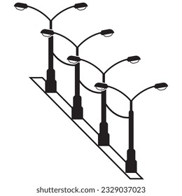 street light icon vector template illustration logo design