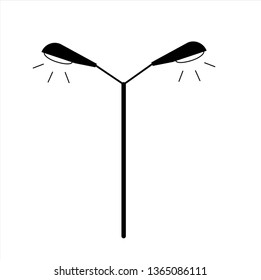 street light icon,vector best flat line icon.