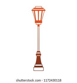 Street light isolated orange lines
